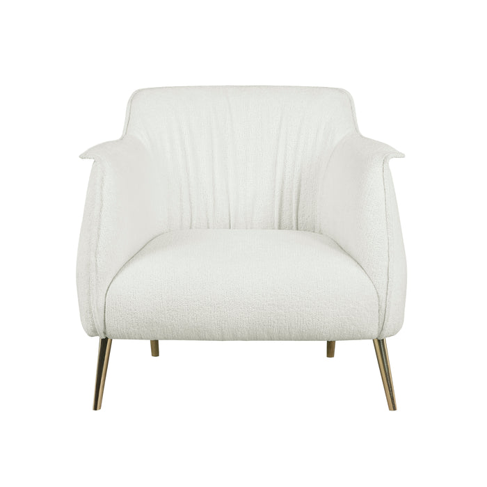 Rachael Accent Chair in Gold/White - 1085F1S