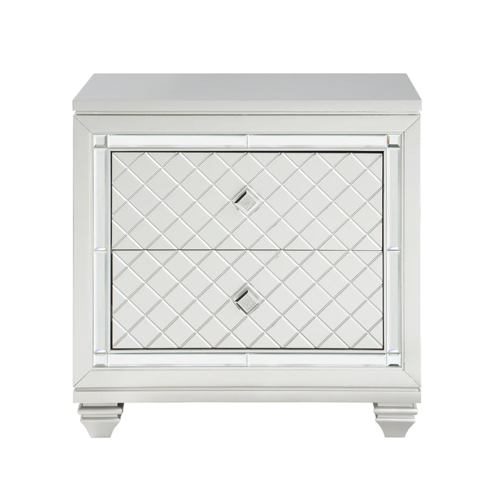 Leesa Nightstand in Gray/Metallic/Silver - 1430-4