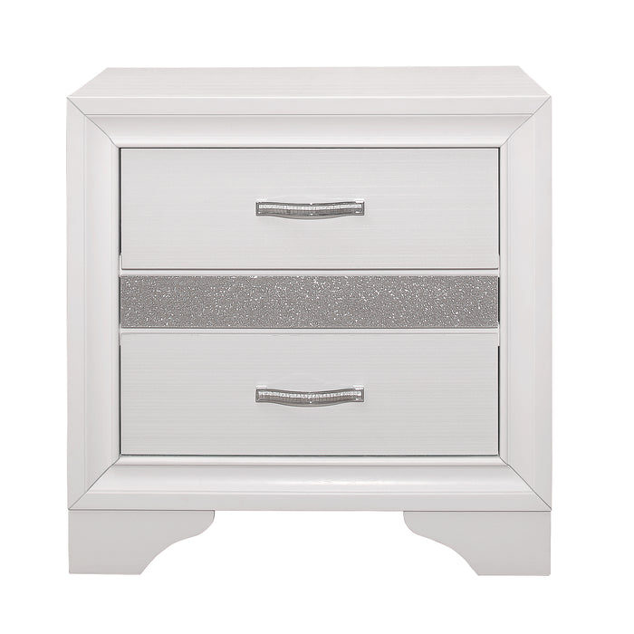 Luster Nightstand in White - 1505W-4