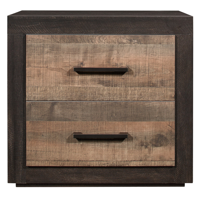 Miter Nightstand in Gray/Brown - 1762-4