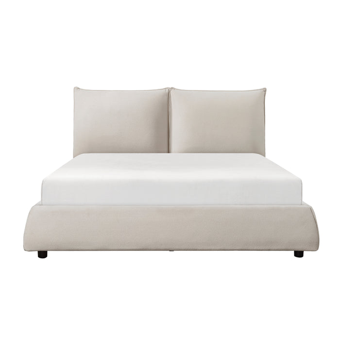 Linna Full Platform Bed in Beige - 1930F-1