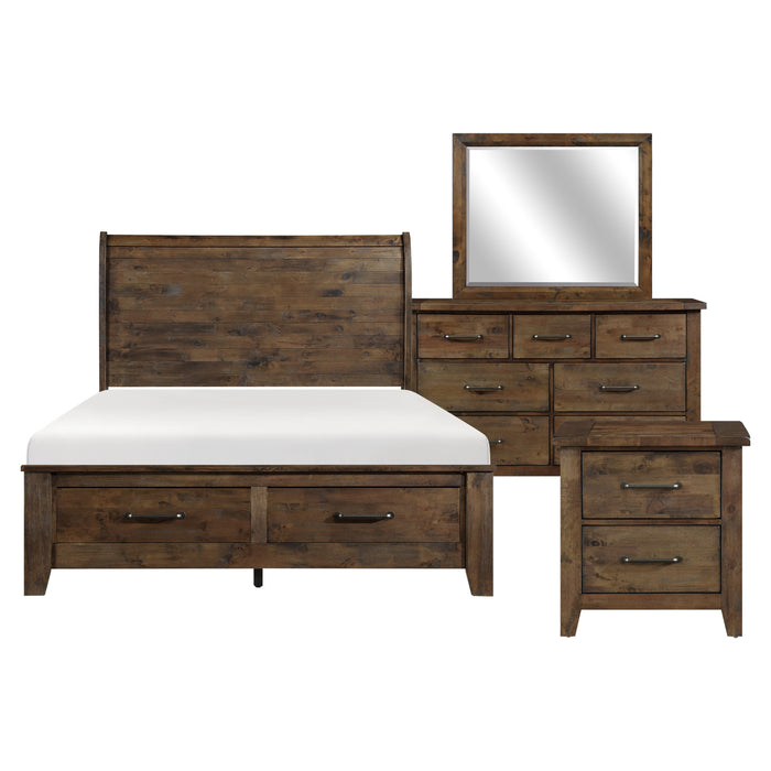 Jerrick 4PC SET: 1QB,1NS,1DR,1MR in Brown - 1957-1*4