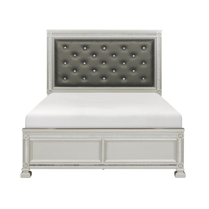 Bevelle Queen Bed in Transparent/Gold/Silver/Champagne/Gray - 1958-1