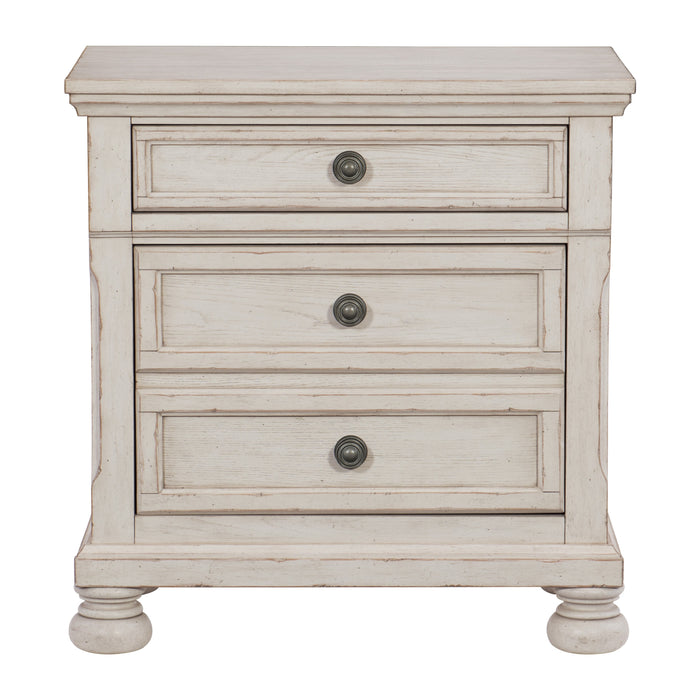 Bethel Nightstand, Hidden Drawer in White - 2259W-4