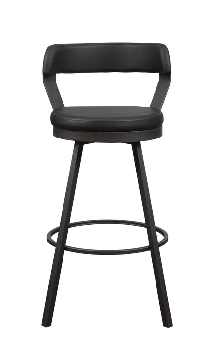 Appert Swivel Pub Height Chair, Black in Gray/Black - 5566-29BK
