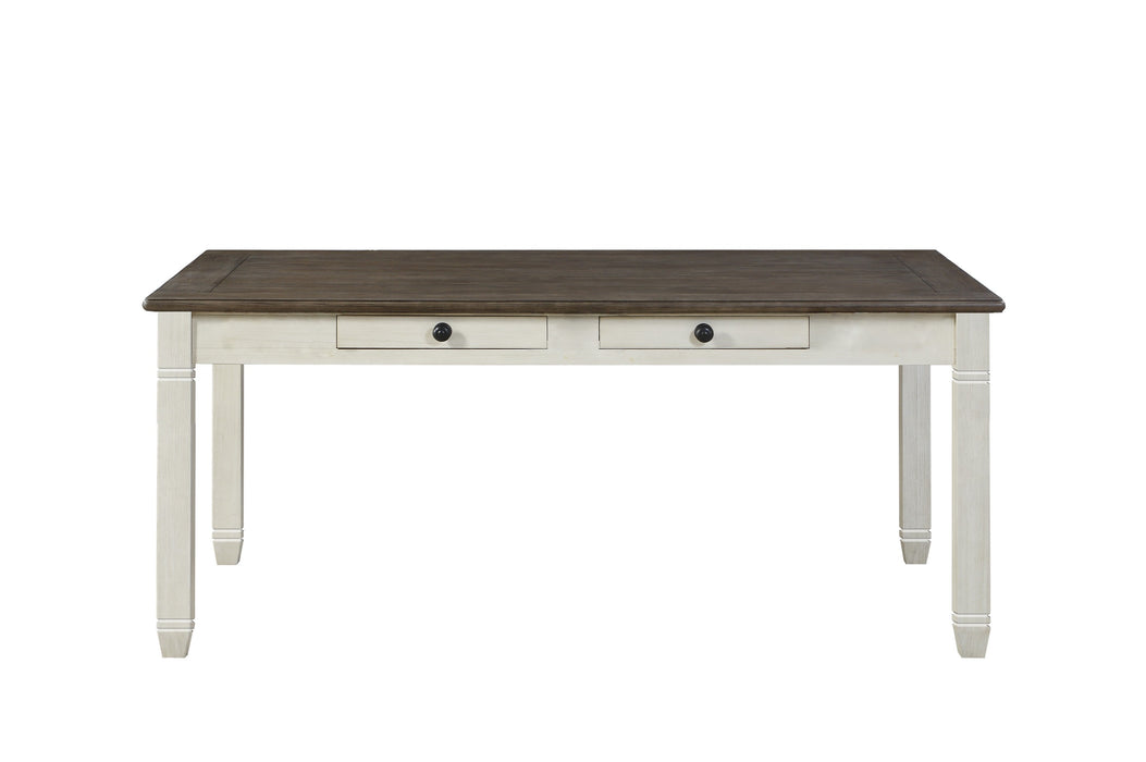 Granby Dining Table in White/Brown - 5627NW-72