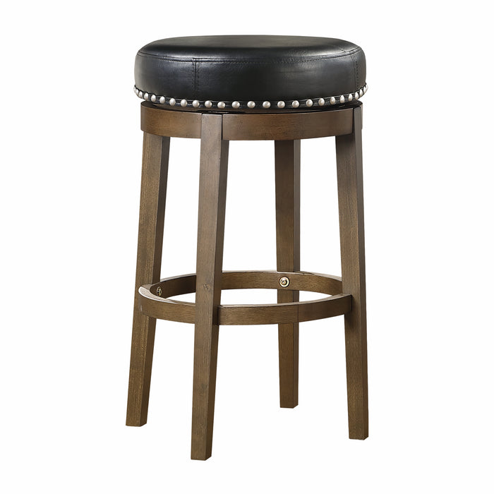 Westby Round Swivel Pub Height Stool, Black in Black/Brown - 5681BLK-29