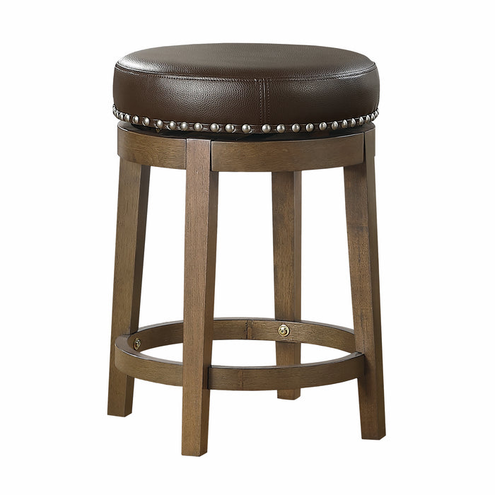 Westby Round Swivel Counter Height Stool, Brown in Brown - 5681BRW-24