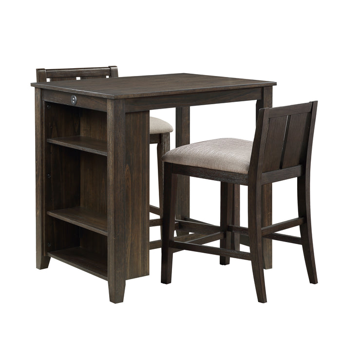 Daye 3-Piece Pack Counter Height Set in Cherry/Brown - 5773DC-32