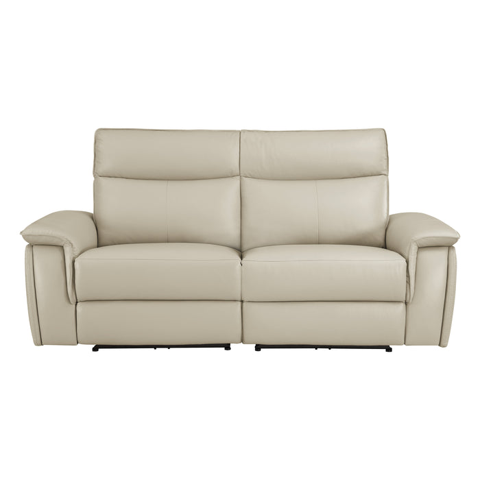 Maroni (2)Power Double Reclining Loveseat with Power Headrests in Taupe - 8259RFTP-2PWH*