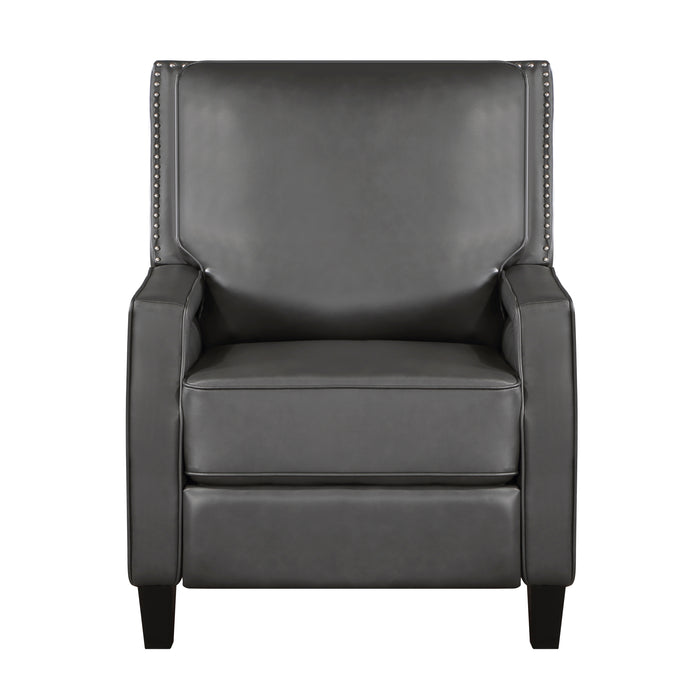 Berenson Push Back Reclining Chair in Gray - 8504GRY-1