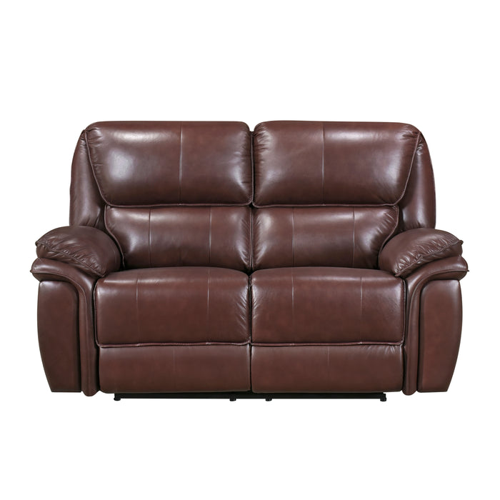 Lyman Double Reclining Loveseat in Brown - 8588BR-2