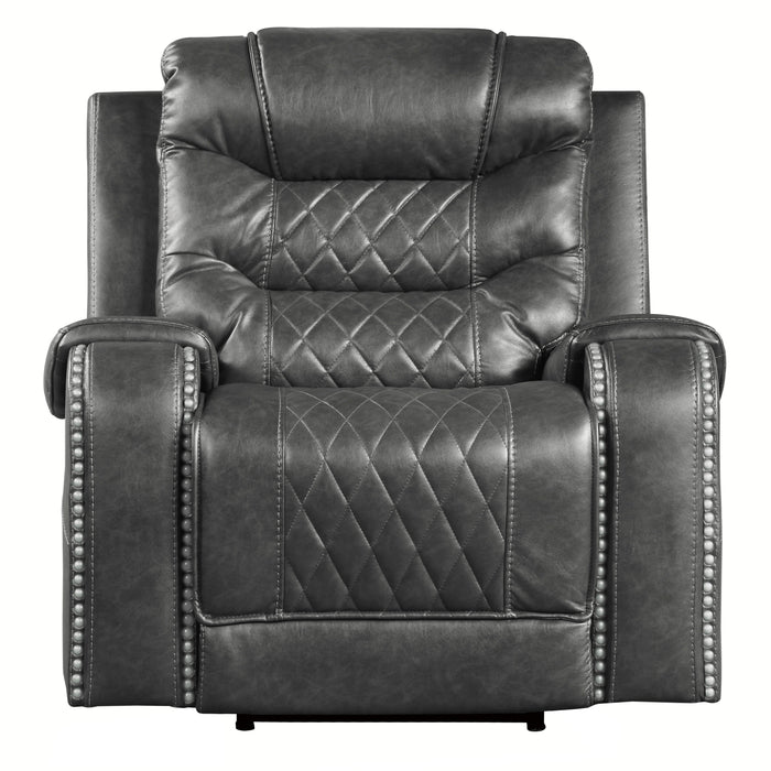 Putnam Power Reclining Chair in Gray - 9405GY-1PW