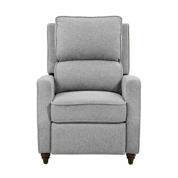 Loveland Push Back Reclining Chair in Gray - 9418GY-1