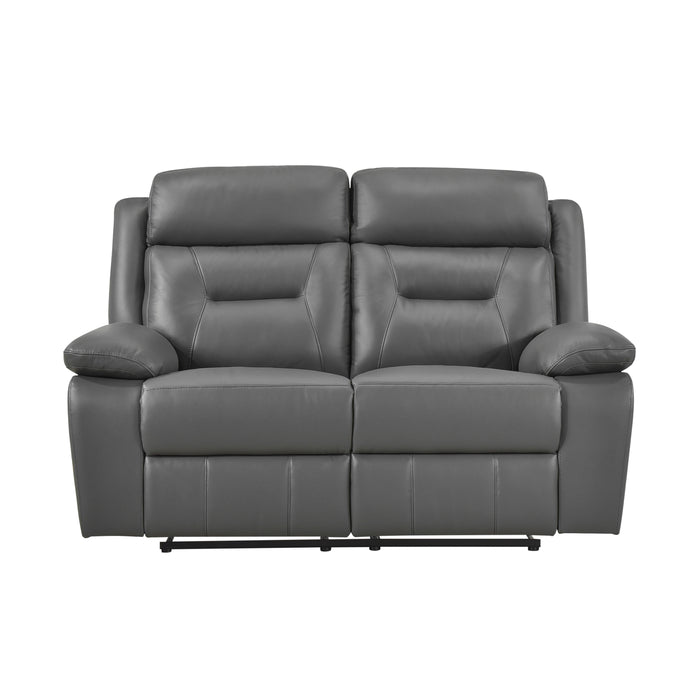 Laconia Double Reclining Loveseat in Gray - 9629DGY-2
