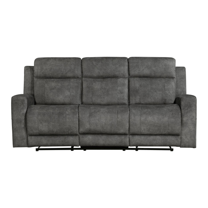 Yates Double Reclining Sofa in Brown/Gray - 9635DG-3