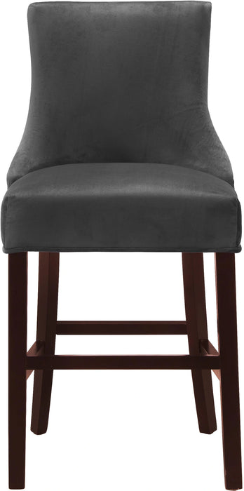 Hannah Grey Velvet Stool