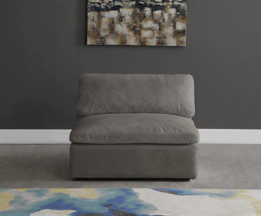 Cozy Grey Velvet Chair