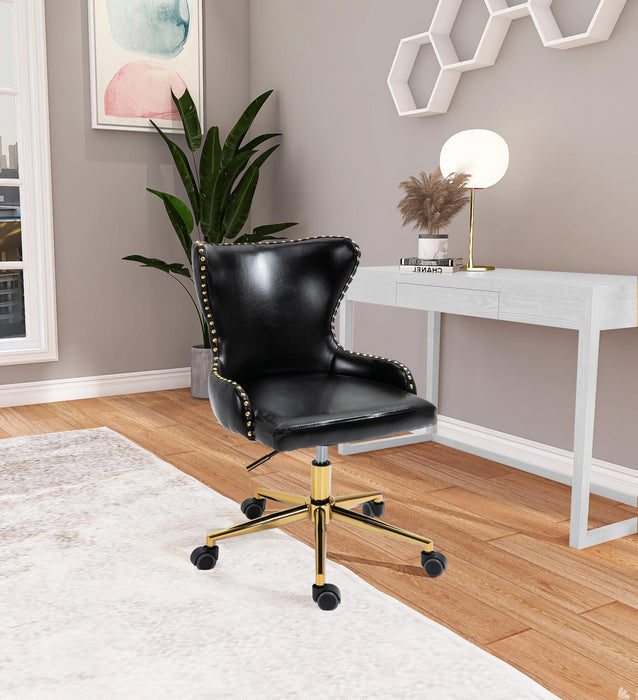 Hendrix Black Faux Leather Office Chair