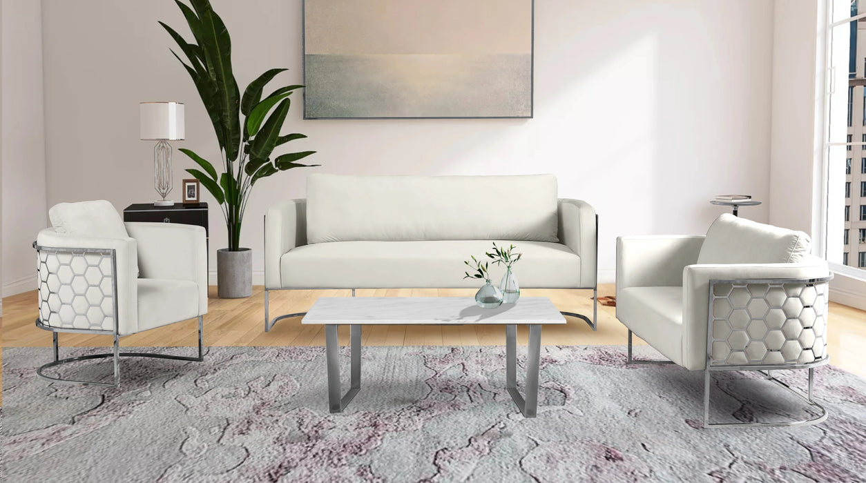 Casa Cream Velvet Sofa