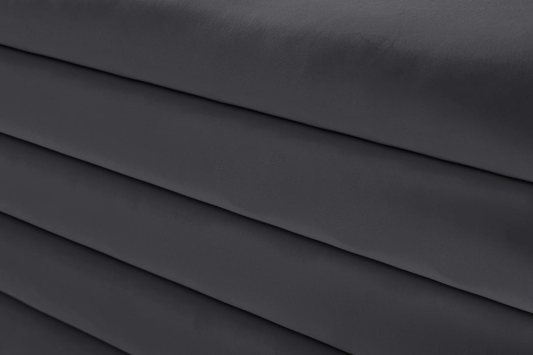 Lorenzo Grey Velvet Ottoman
