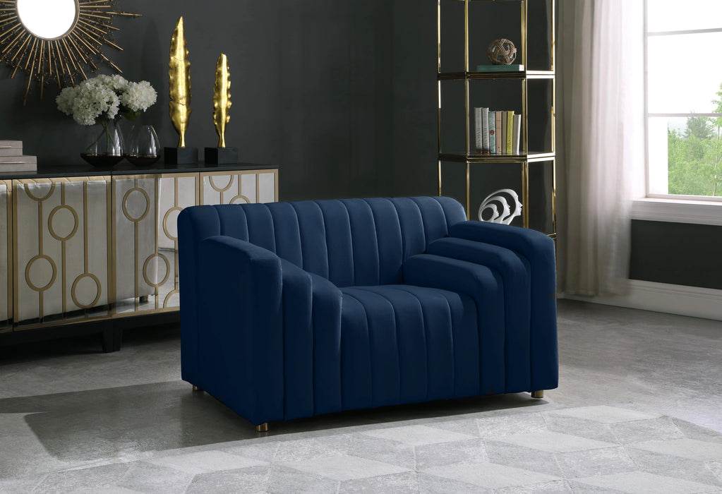 Naya Navy Velvet Chair