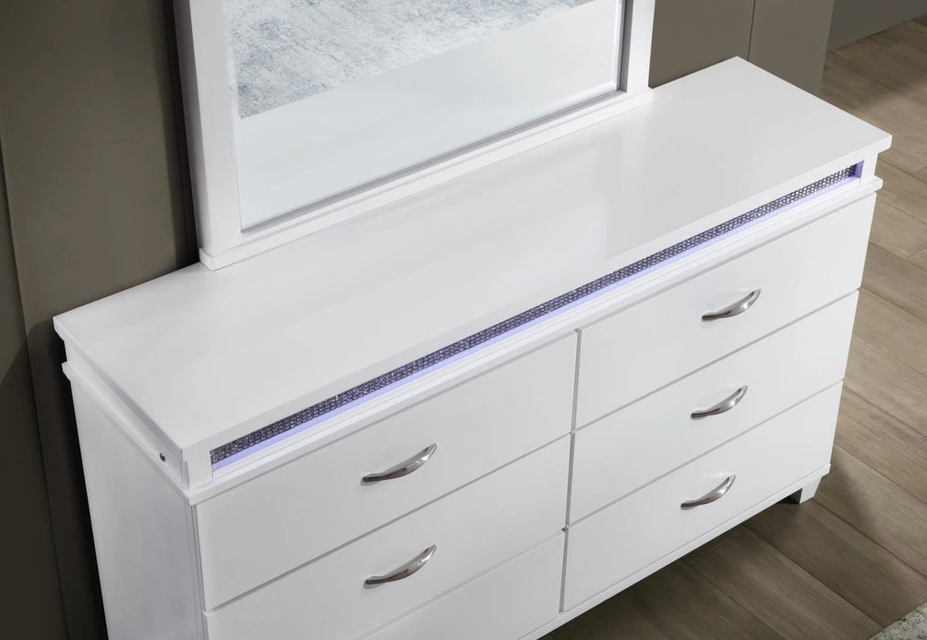 King Bed-Dresser-Mirror