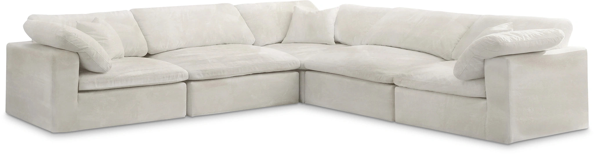 Cozy Cream Velvet Cloud Modular Sectional