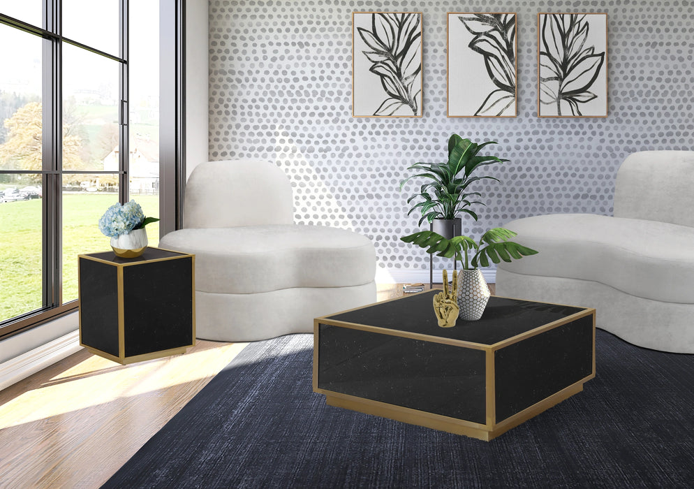 Glitz Black Faux Marble Coffee Table
