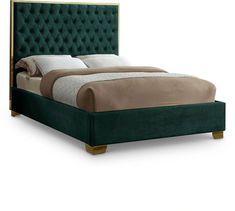 Lana Green Velvet Queen Bed