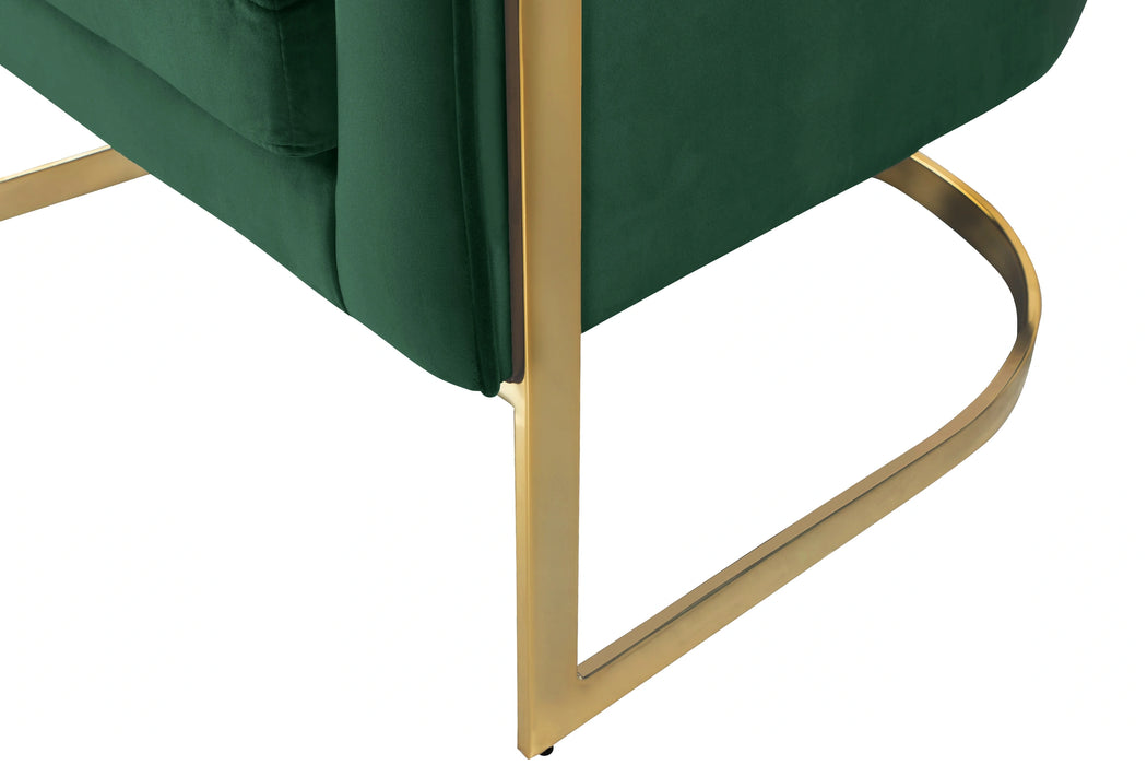 Carter Green Velvet Accent Chair