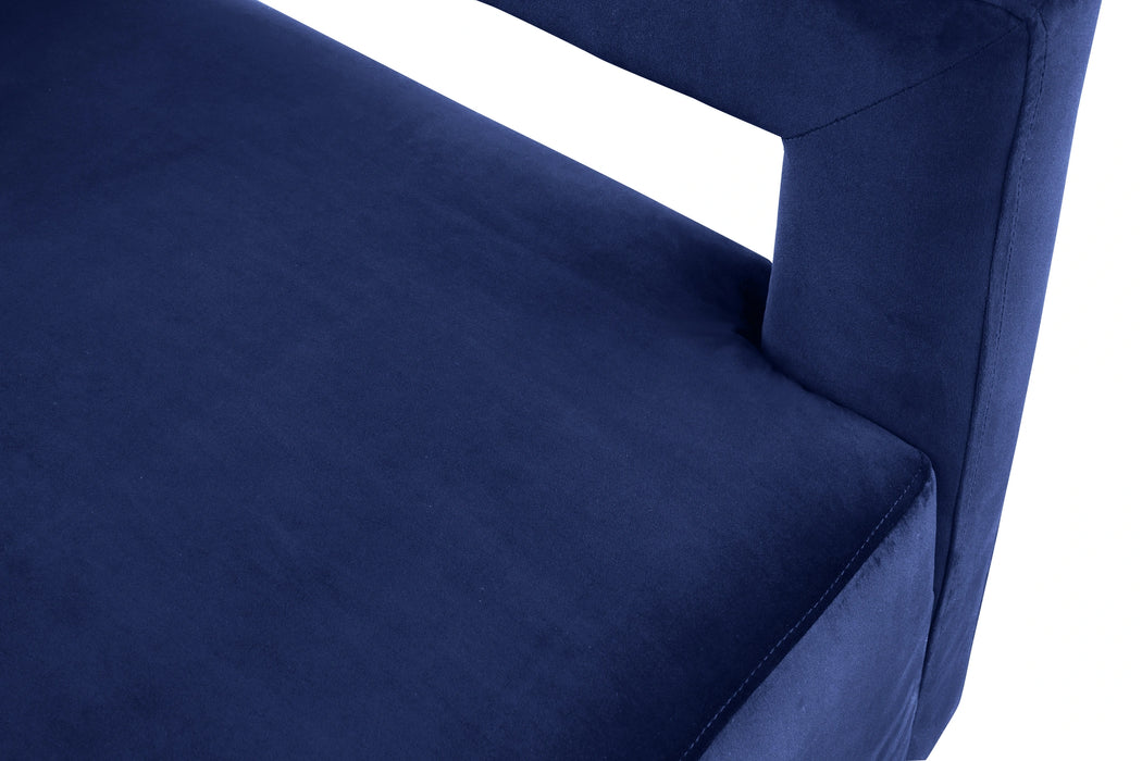 Armani Navy Velvet Accent Chair