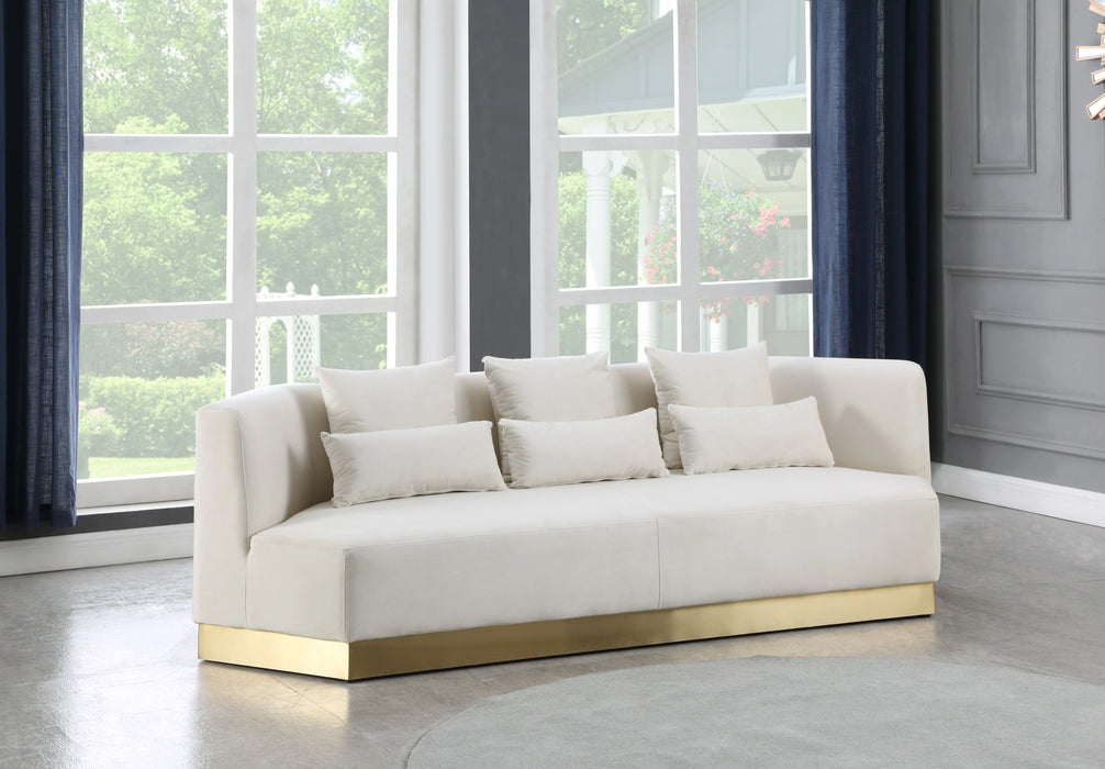 Marquis Cream Velvet Sofa