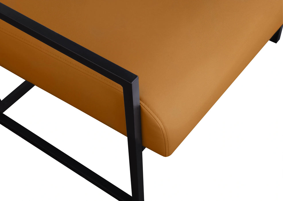 Industry Cognac Faux Leather Accent Chair