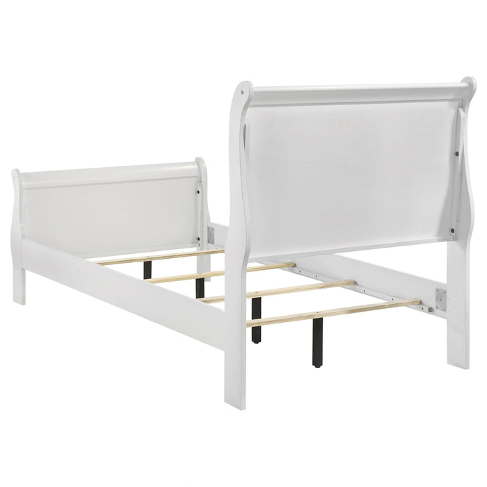 Louis Philippe Sleigh Panel Bed