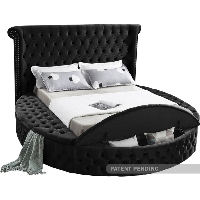 Luxus Black Velvet Full Bed (3 Boxes)