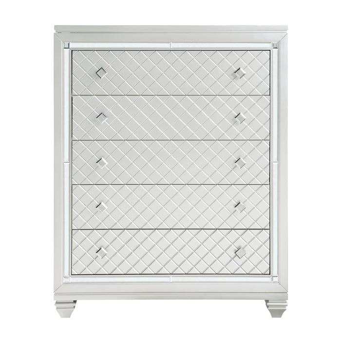 Leesa Chest in Gray/Metallic/Silver - 1430-9