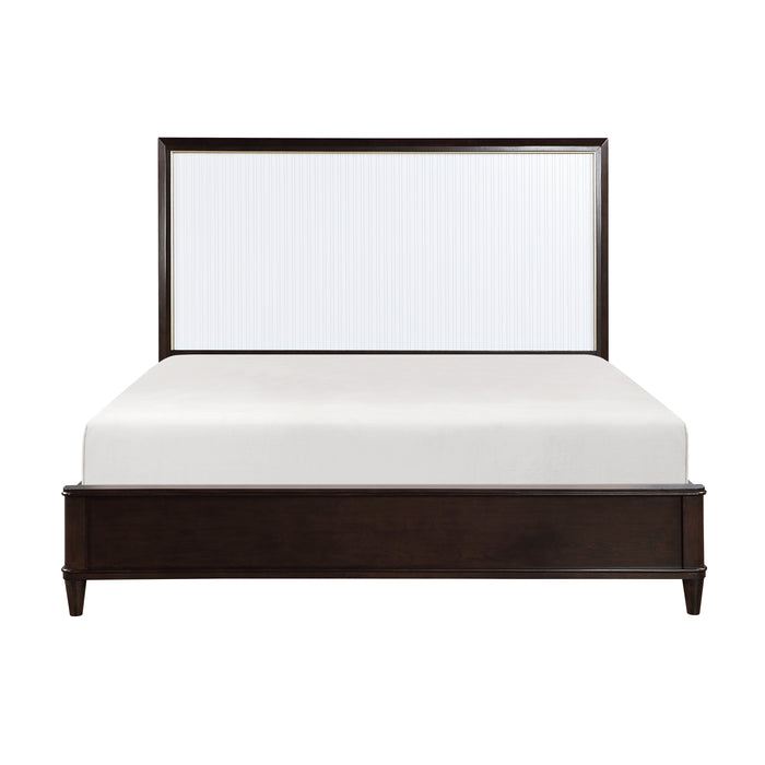 Niles Queen Bed in Gold/White/Cherry - 1451-1