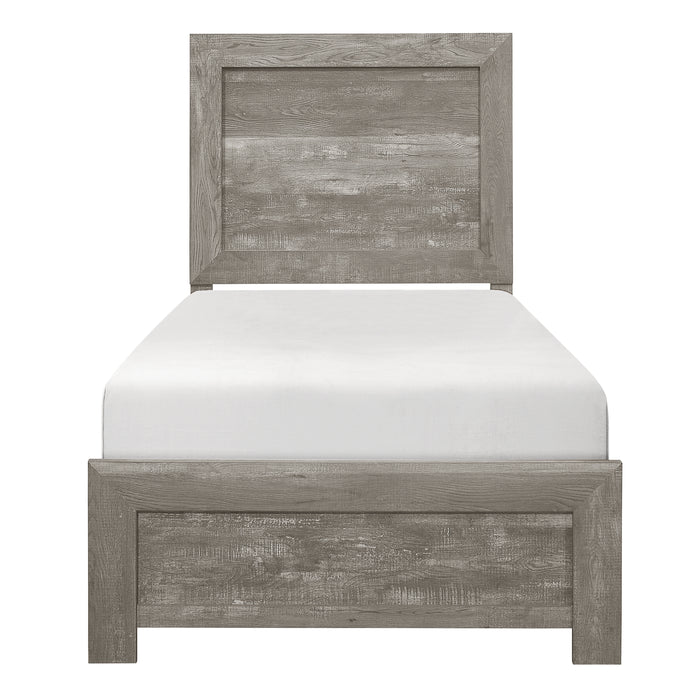 Corbin Twin Bed in a Box in Gray - 1534GYT-1