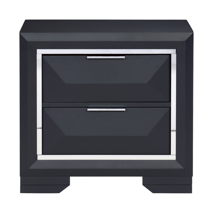 Rosemont Nightstand in Blue/Gold/Silver/Champagne - 1553-4