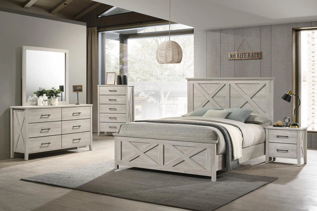 B523 Bed-Dresser-Mirror