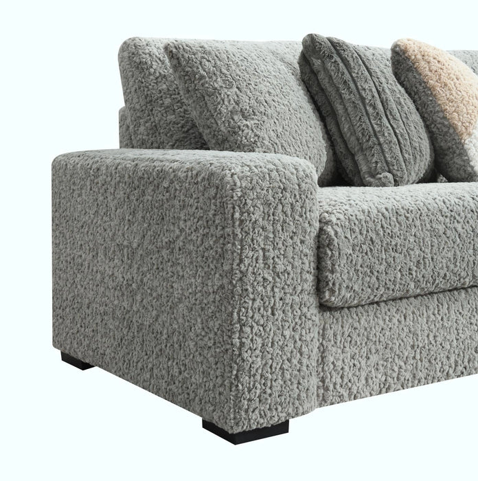 Gray Corduroy Loveseat