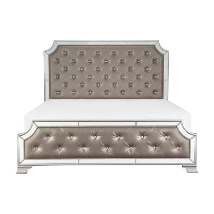 Avondale Queen Bed in Transparent/Gray/Gold/Silver/Champagne - 1646-1