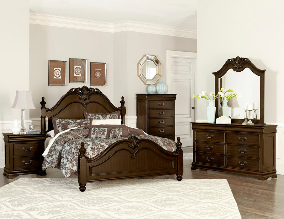 Mont Belvieu Eastern King Bed in Cherry - 1869K-1EK