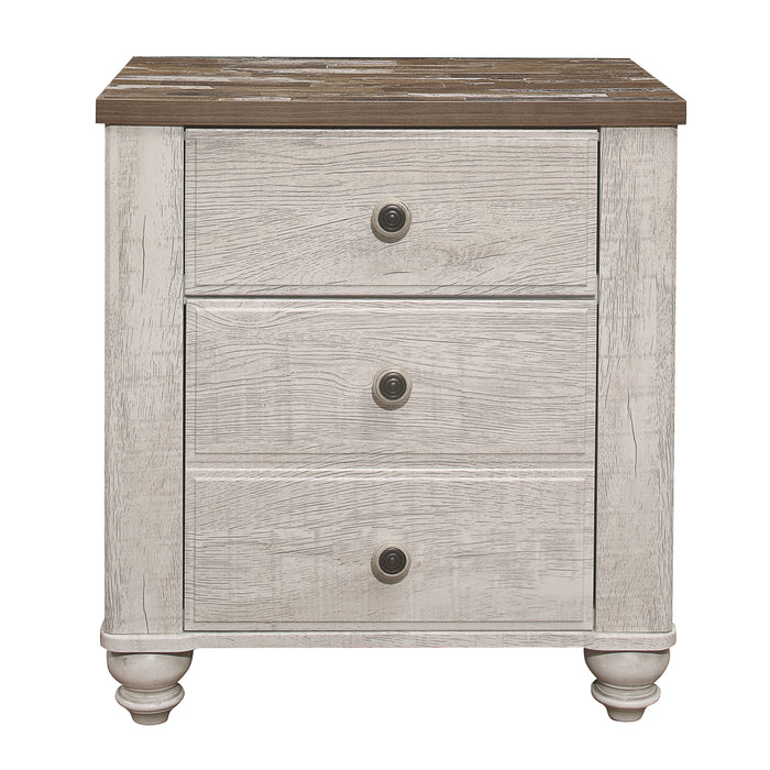 Nashville Nightstand in Brown/White - 1903-4