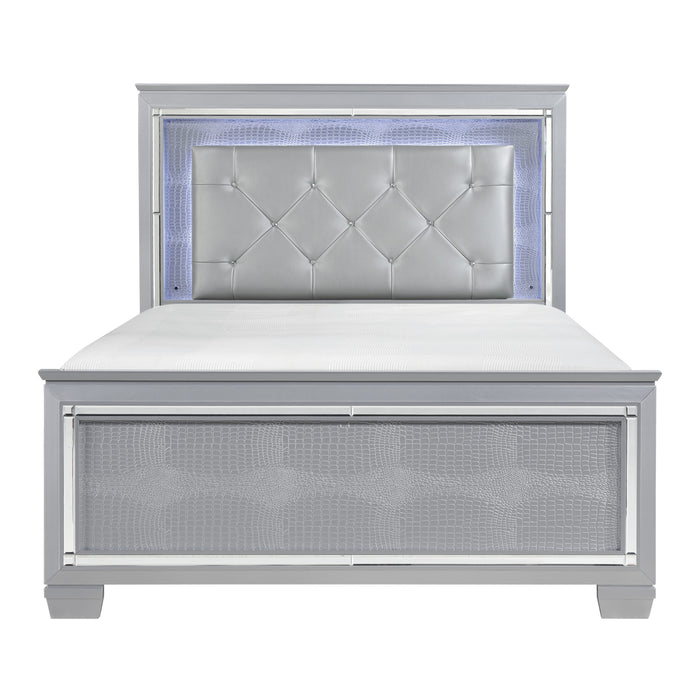 Allura (3)Queen Bed, LED Lighting in Gold/Silver/Champagne/Transparent - 1916-1*