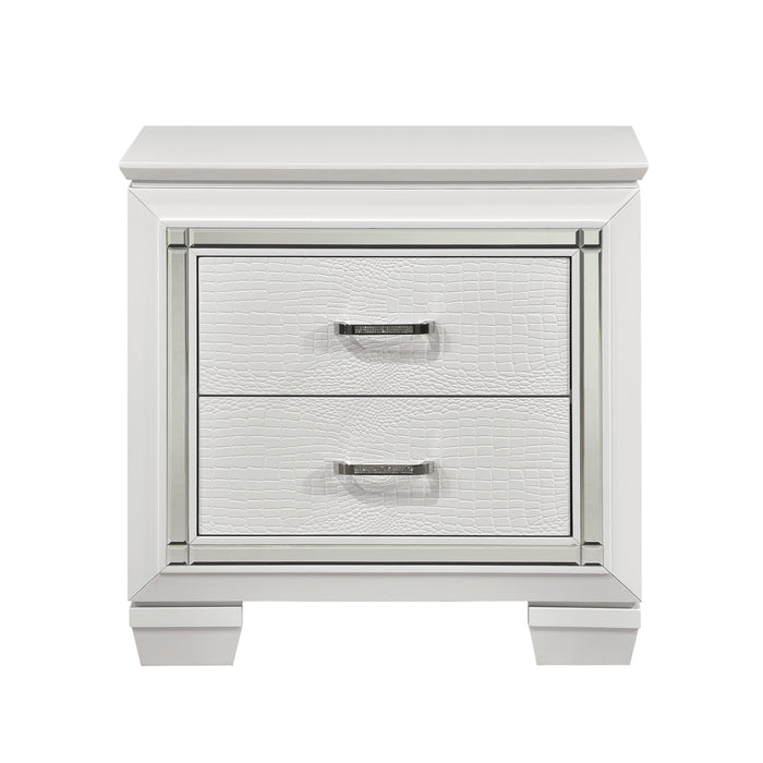 Allura Nightstand, LED Lighting in White/Transparent - 1916W-4