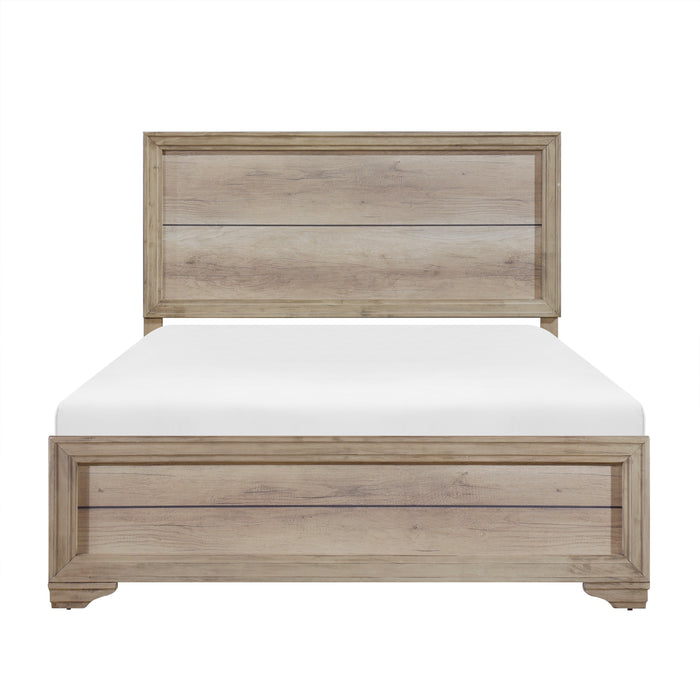 Lonan Eastern King Bed in Natural - 1955K-1EK
