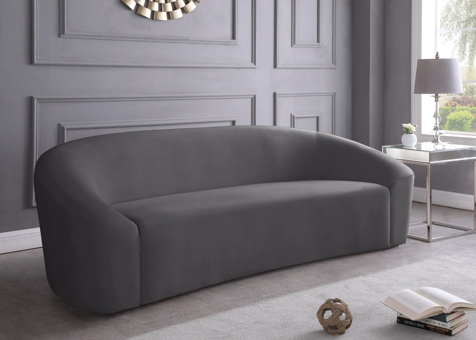 Riley Grey Velvet Sofa