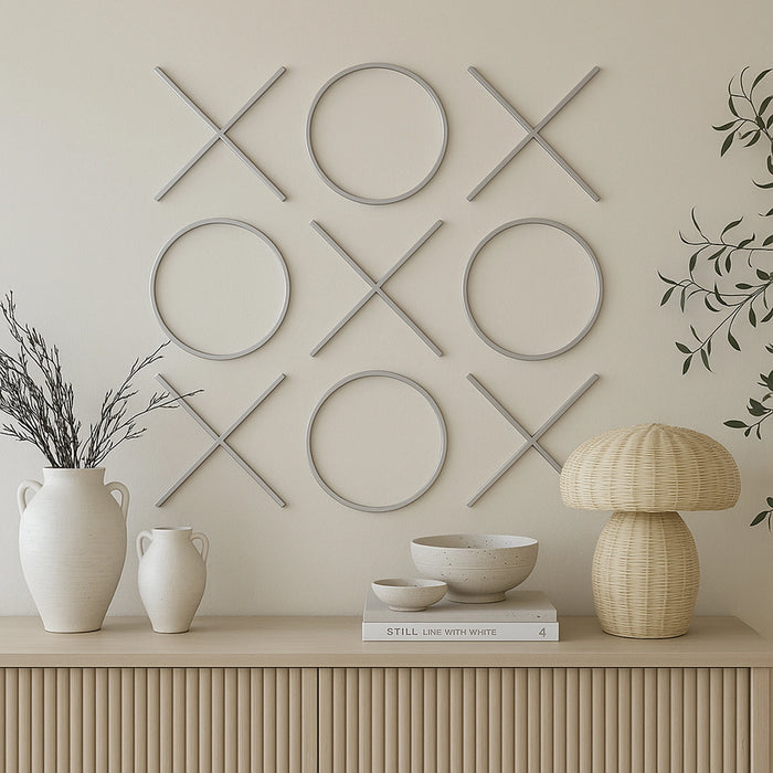 XOXO Chrome Stainless Steel Wall Decor